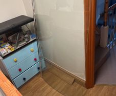Curved shower door