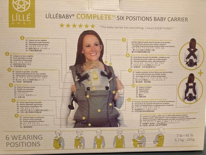 LILLEbaby Complete All Seasons 6-in-1 Baby Carrier - Charcoal/Berry