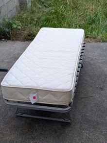 Folding Camping/Guest Bed and  2ft6 mattress