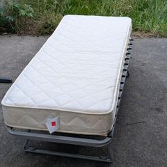 Folding Camping/Guest Bed and  2ft6 mattress