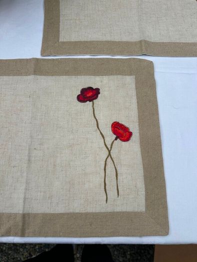 Pair of Linen Placemats/Tray Cloths