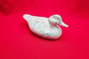 Marbled Ceramic Duck Ornament , Glazed Pottery Figurine  , Animal Home Decor Gift