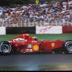 Signed Michael Schumacher official Ferrari factory poster
