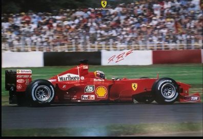 Signed Michael Schumacher official Ferrari factory poster