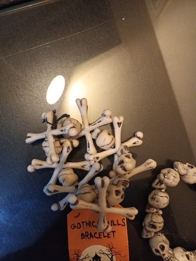 3 halloween skull bracelets