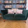 EZ Living Farrow Green Velvet 2 Seater Image 2