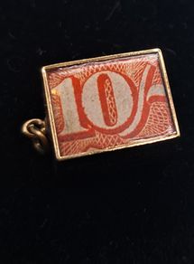 Vintage 10 shilling note charm