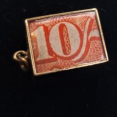 Vintage 10 shilling note charm
