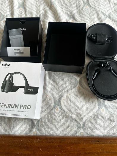 Shokz OpenRun Pro Bone Conduction Headphones Black and Boxed