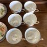 vintage 1950s Japanese hand painted lusterware 6 cups and saucers Image 5