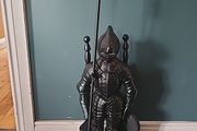 Free fireplace cleaner set with armor knight stand