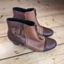 Rieker Leather Ankle Boots Size 5 As New Image 2