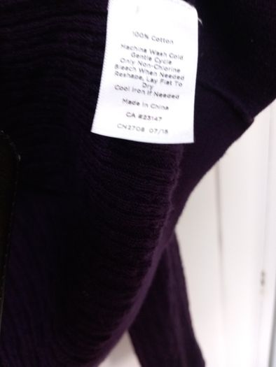 Talbots Grape Cotton Cardigan L