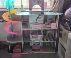 LOL doll house, car, accessories & dolls