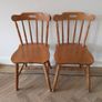 Set of 4 Solid Wood Spindle Back Kitchen Chairs - Farmhouse Style Image 2