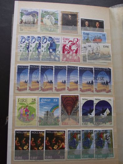 An album with Irish stamps. Reminder with duplications