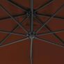 Cantilever Umbrella with Steel Pole 250x250 cm Terracotta Image 4