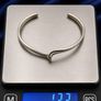 925 Vintage Sterling Silver Modernist Cuff Bangle Image 10