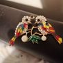 birds rhinestone  pendant Image 3