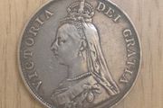 1889 Victoria Double Florin Jubilee Head silver