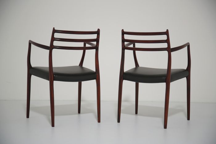 Vintage Danish Mahogany Carver Armchair Model 62 by Niels Otto Moller, 1960s