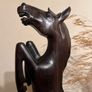 Vintage Ebony Wood Horse Image 7