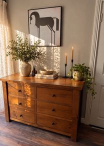 Beautiful Rustic Solid Wood 6 Drawer Chest