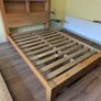 Double bed frame 4ft 6 Storage Headboard Bed Frame,  Solid Pine, Excellent Condition Image 4