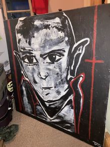 Collection modern art paintings signed m.k