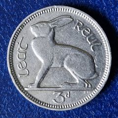 Ireland 1940 Three Pence 3d coin