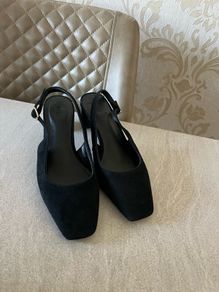 M&S slingback suede shoes size 4 . New