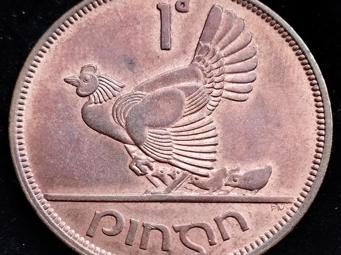 Ireland - 1968 - Irish 1 Penny - 1d - Hen with Chicks - KM.11 - UNC - [2701]