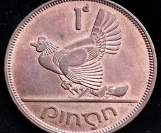 Ireland - 1968 - Irish 1 Penny - 1d - Hen with Chicks - KM.11 - UNC - [2701]