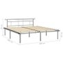 Bed Frame Grey Metal 200x200 cm Image 6