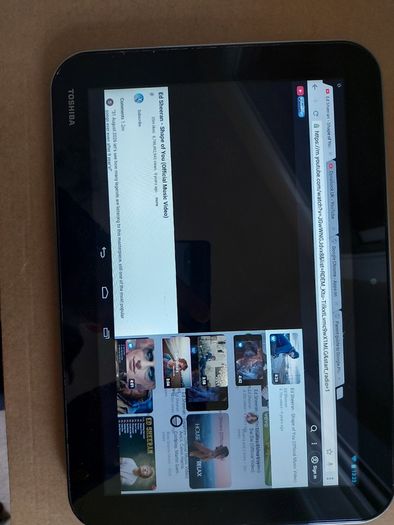 Toshiba 10.1inch Tablet, Model AT10-A, 16GB, great for internet, youtube, games, etc (Circular crack on screen)