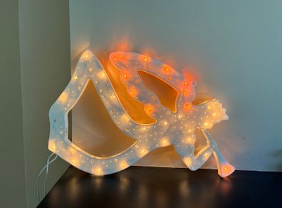 Light-up Christmas angel wall decoration