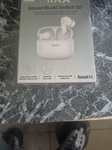 Mixx earbuds, 2 boxs  available in black & white