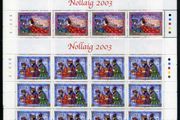 2003 Ireland Christmas 48c (ex Booklet) 48c, 50c &amp; 57c Commemorative Stamps Sheets Plate 1A1A1A1A1A Set Mint Never Hinged (MNH)