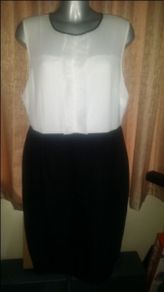 BNWT Dorothy Perkins Black&White classy midi dress size UK18 EUR46 Postage included