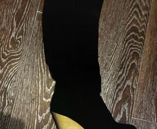 urban outfitters soft knee high wedge boot - size 3uk