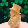3D Printed Leprechaun Holding Gold Coin Bust Image 5