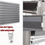 Day and Night Zebra Roller Blind Double Fabric Translucent or Blackout Vision Curtains for Window and Door with Aluminium Cassette(Grey 45x150) Image 3