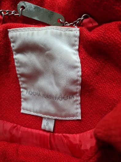 Wool Coat Rocha Debenhams Size 8 red
