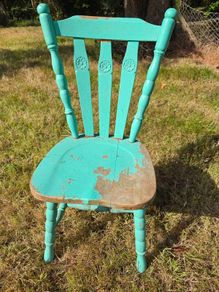 Antique Victorian solid wooden country kitchen chair