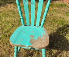 Antique Victorian solid wooden country kitchen chair