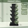 Dumbbell Rack Heavy Duty Steel, 3-Tier/ 5-Tier/ 6-Tier Weights Storage Dumbbell Stand, Dumbbell Tree Stand Weights Holder for Home Gym Image 2