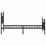Metal Bed Frame without Mattress with Footboard Black 90x200cm Image 6