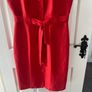 Calvin Klein Red Linen Belted Shirt Dress - Size Medium US 8 / UK10 Image 5