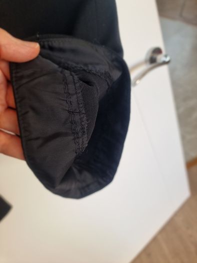 Black Twill, Straight/Wide-Leg Trousers, Size 30"