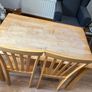 Wooden dining table with 2 chairs - FREE Image 2